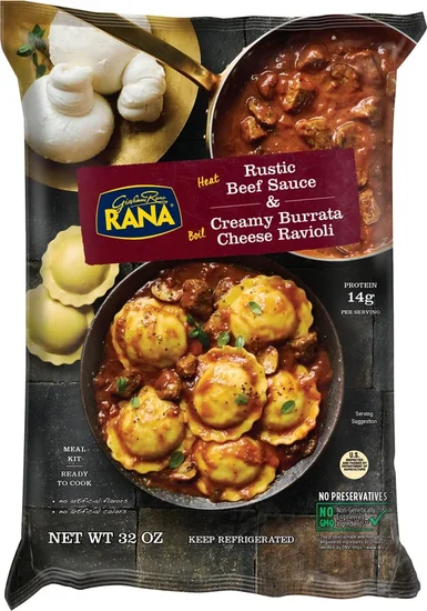 Rana Rustic Beef Sauce & Creamy Burrata Cheese Ravioli, 32 oz