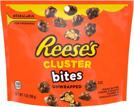 Reese's Chocolate Peanut Butter and Caramel Clusters, 7 oz