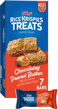 Rice Krispies Treats Chocolatey Peanut Butter Crispy Rice Squares, Kids Snacks, 7 Count
