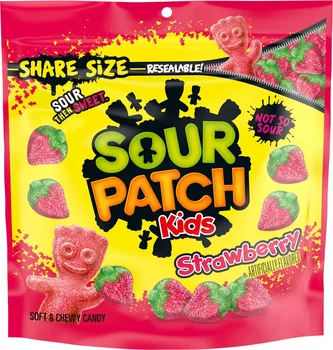 SOUR PATCH KIDS Strawberry Soft & Chewy Gummy Candy, Share Size, 12 oz