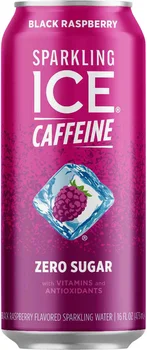 Sparkling Ice Black Raspberry Plus Caffeine Sparkling Water, 16 fl oz Can, 1 ct