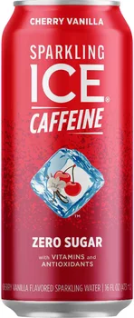 Sparkling Ice Cherry Vanilla Plus Caffeine Sparkling Water, 16 fl oz Can, 1 ct