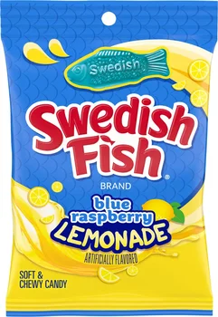 SWEDISH FISH Blue Raspberry Lemonade Soft & Chewy Gummy Candy, 8.04 oz