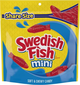 SWEDISH FISH Mini Soft & Chewy Gummy Candy, Share Size, 12 oz