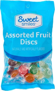 Sweet Smiles Assorted Fruit Discs Candy, 8 oz