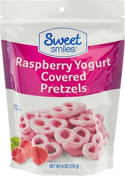 Sweet Smiles Raspberry Yogurt Covered Pretzels, 6 oz