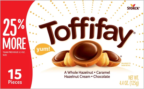 Toffifay Hazelnut Chocolate Caramel Candy Box, 15 Pieces