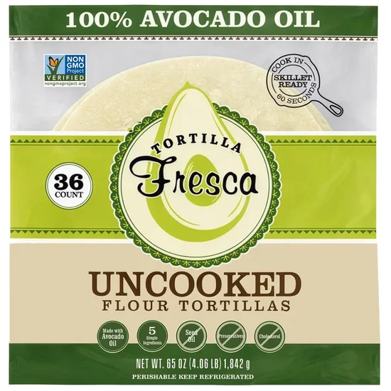 Tortilla Fresca Uncooked Flour Tortillas, 65 oz
