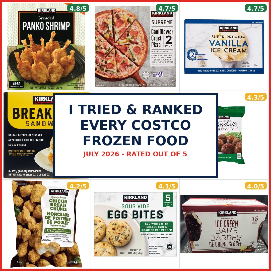 I tried and ranked every Costco frozen food July 2026 hero with per-item ratings