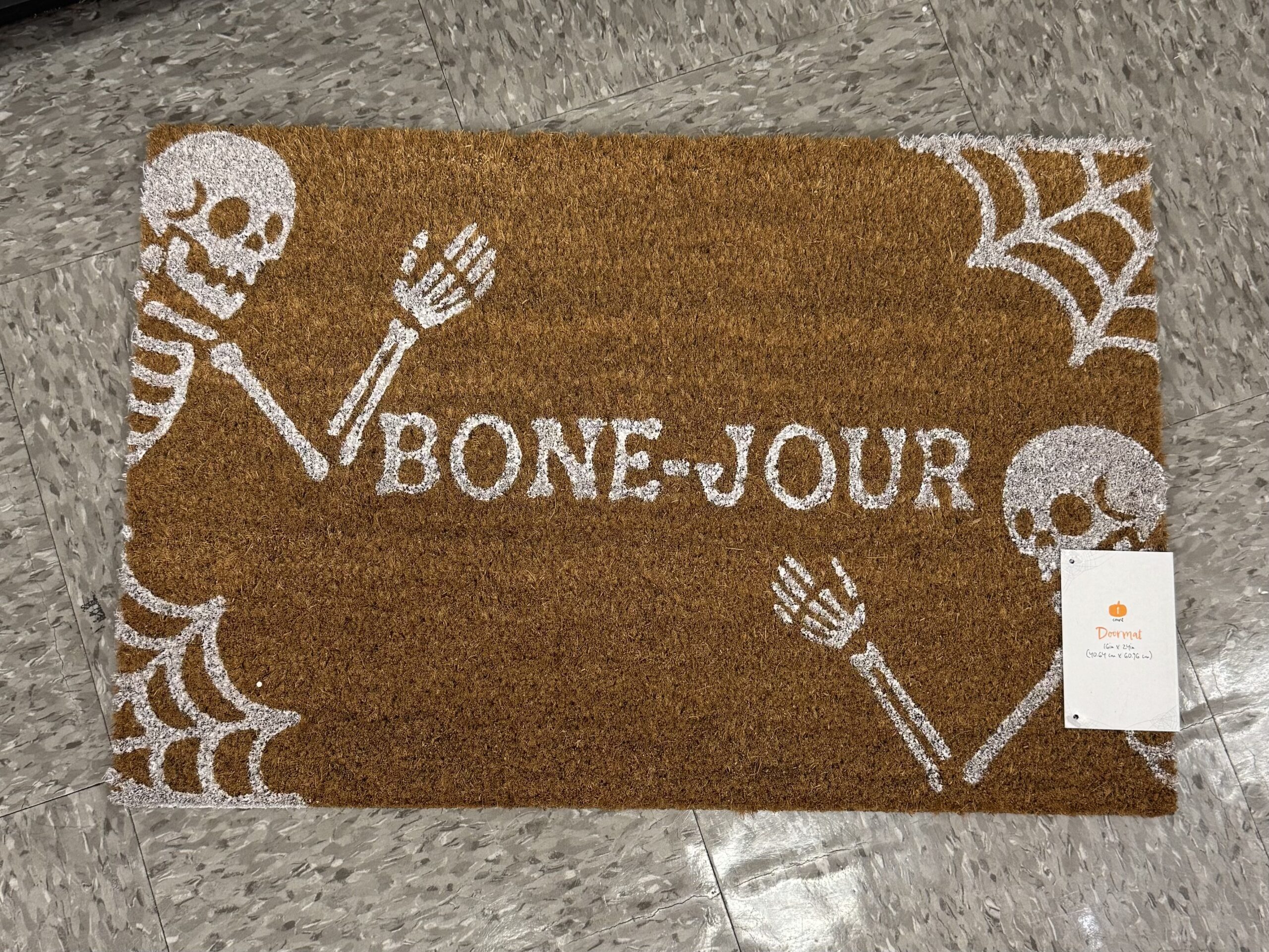Hyde & EEK! Bone-Jour Doormat - in store