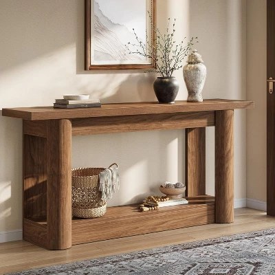 Lantine 2-Tier Farmhouse Console Table — $150