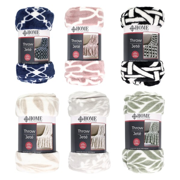 2. Printed Plush Fall Throws - $7