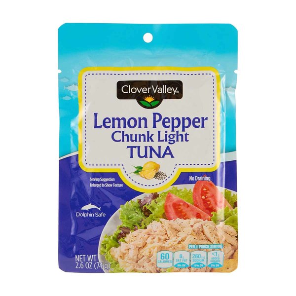 3. Clover Valley Lemon Pepper Tuna Pouch — Around $1