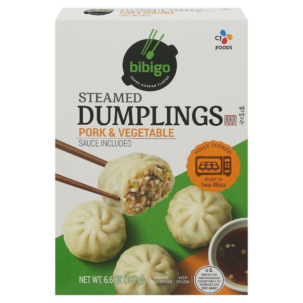 5. Bibigo Pork & Vegetable Steamed Dumplings — About $3–$5