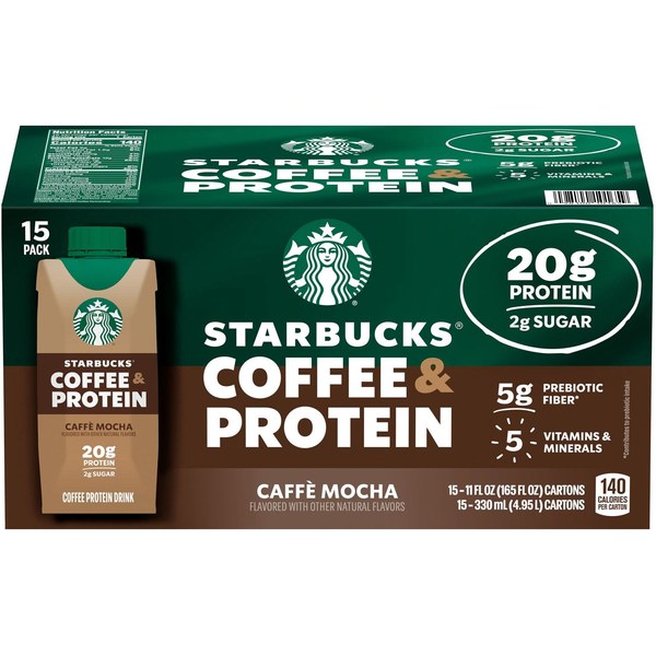 Starbucks Coffee & Protein Caffè Mocha Drink (15-pack) - $29.98 → $24.98 ($5 off)