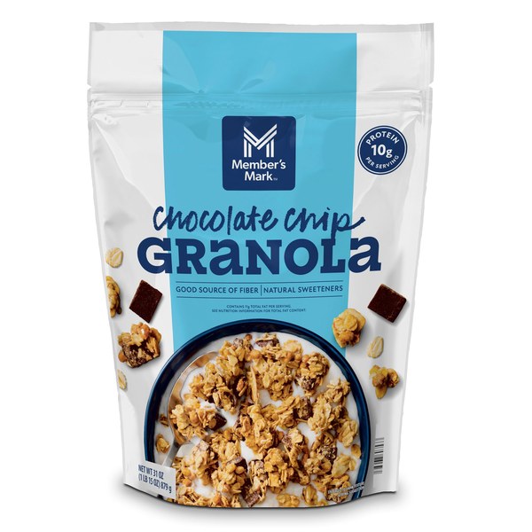 7. Member’s Mark Chocolate Chip Protein Granola, 31 oz. — $8.98