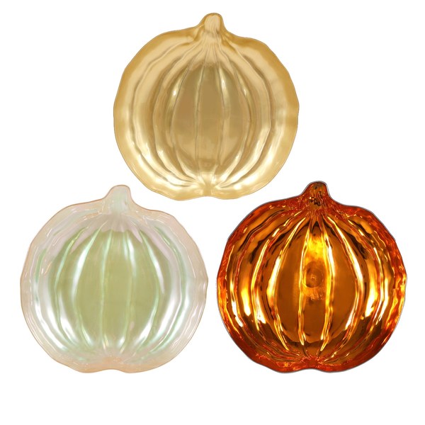 7. Metallic Pumpkin-Shaped Tray - $1.50