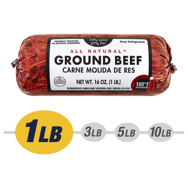 73% Lean Ground Beef Roll (1 lb, fresh) - $6.74 → $5.94