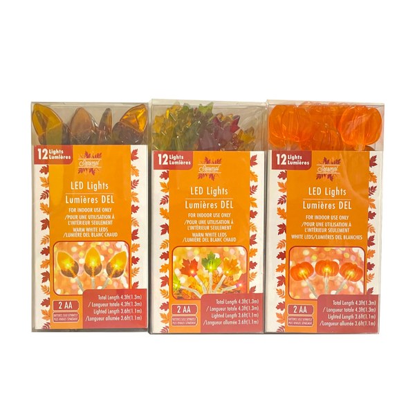 9. Harvest Leaf LED String Lights - $1.50