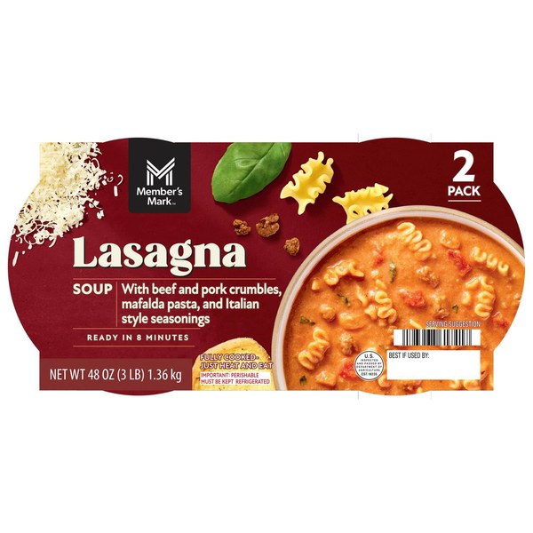 9. Member’s Mark Lasagna Soup with Beef & Pork, Two-Pack — $11.87
