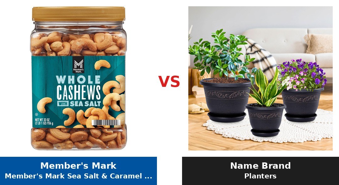 Member's Mark Sea Salt & Caramel Cashews (Member's Mark) vs Planters comparison