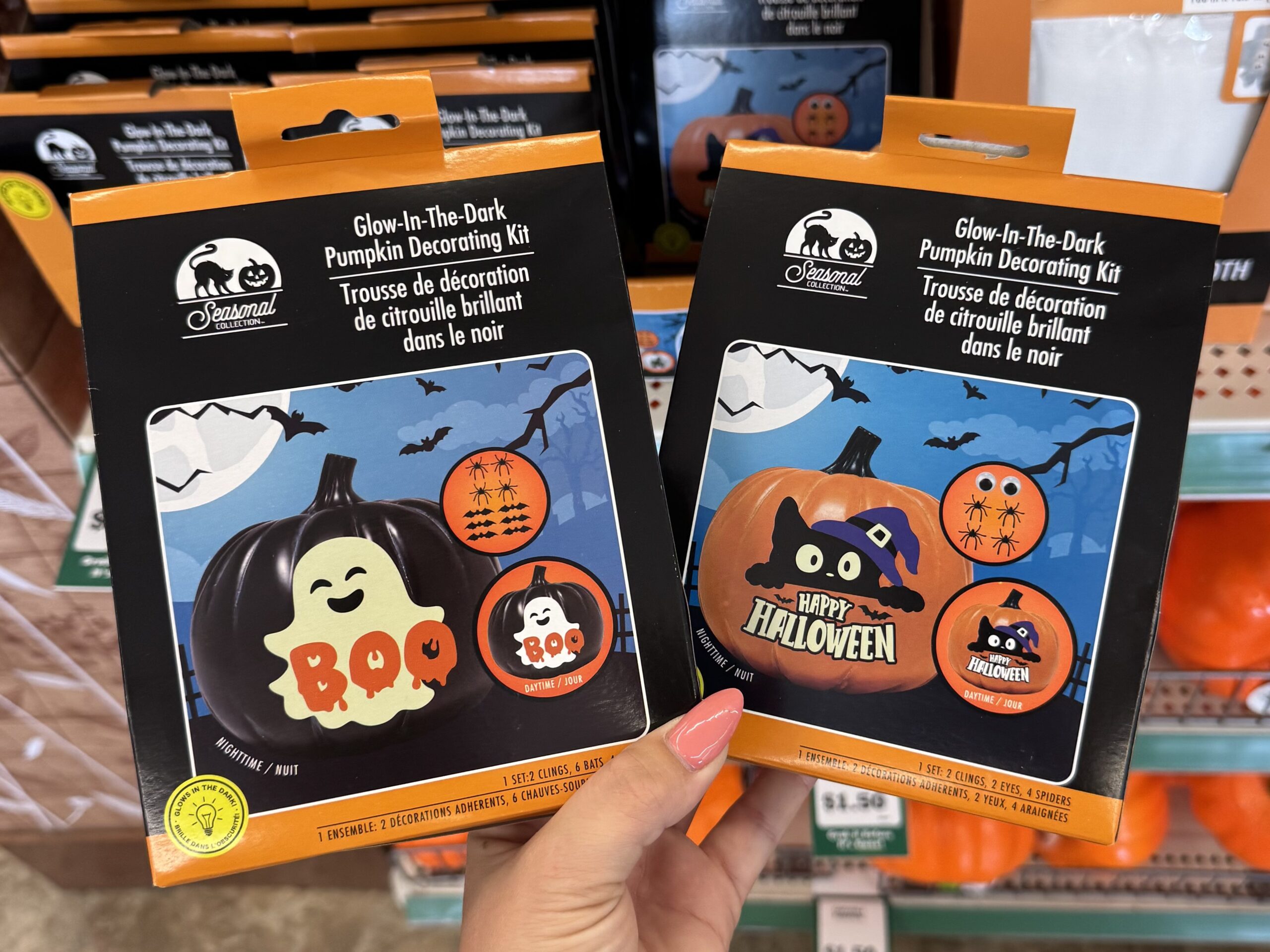 Plastic Pumpkin Decorating Sets - in store