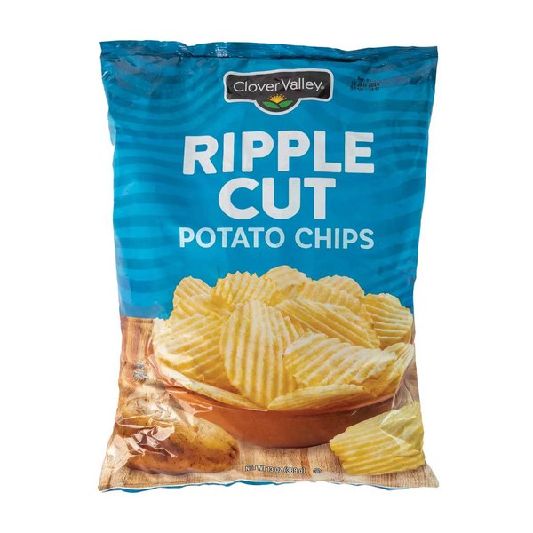 Clover Valley Ripple Cut Potato Chips – $1