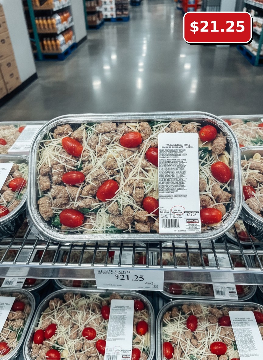 KIRKLAND ITALIAN SAUSAGE + PASTA IN GARLIC WINE SAUCE