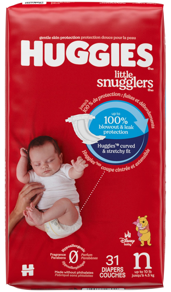 Huggies Little Snugglers Newborn Baby Diapers Up to 10 lb
