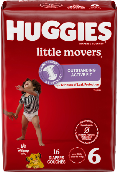 Huggies Little Movers Size 6 Baby Diapers 35+ lb
