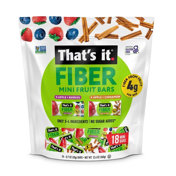 That's it. Fiber Mini Fruit Bars (18-pack) - Regular → $10.98