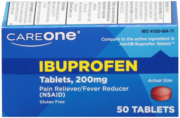 CareOne Ibuprofen 200 mg Pain/Fever Relief Tablets