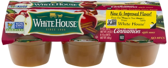 White House Cinnamon Applesauce Cups - 6 ct