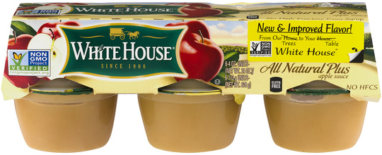 White House All Natural Plus Applesauce Cups - 6 ct