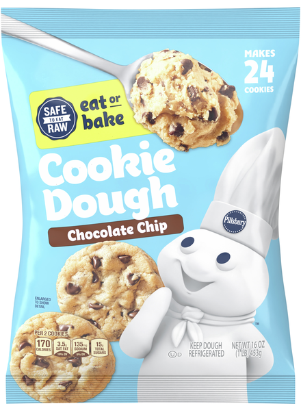Pillsbury Chocolate Chip Cookie Dough - 24 ct