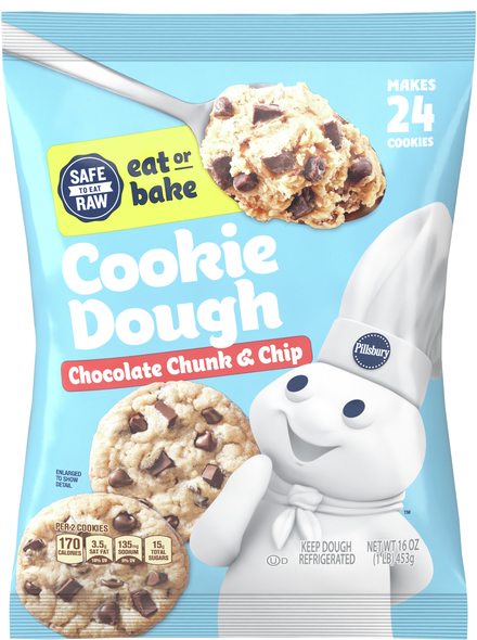 Pillsbury Chocolate Chunk & Chip Cookie Dough - 24 ct