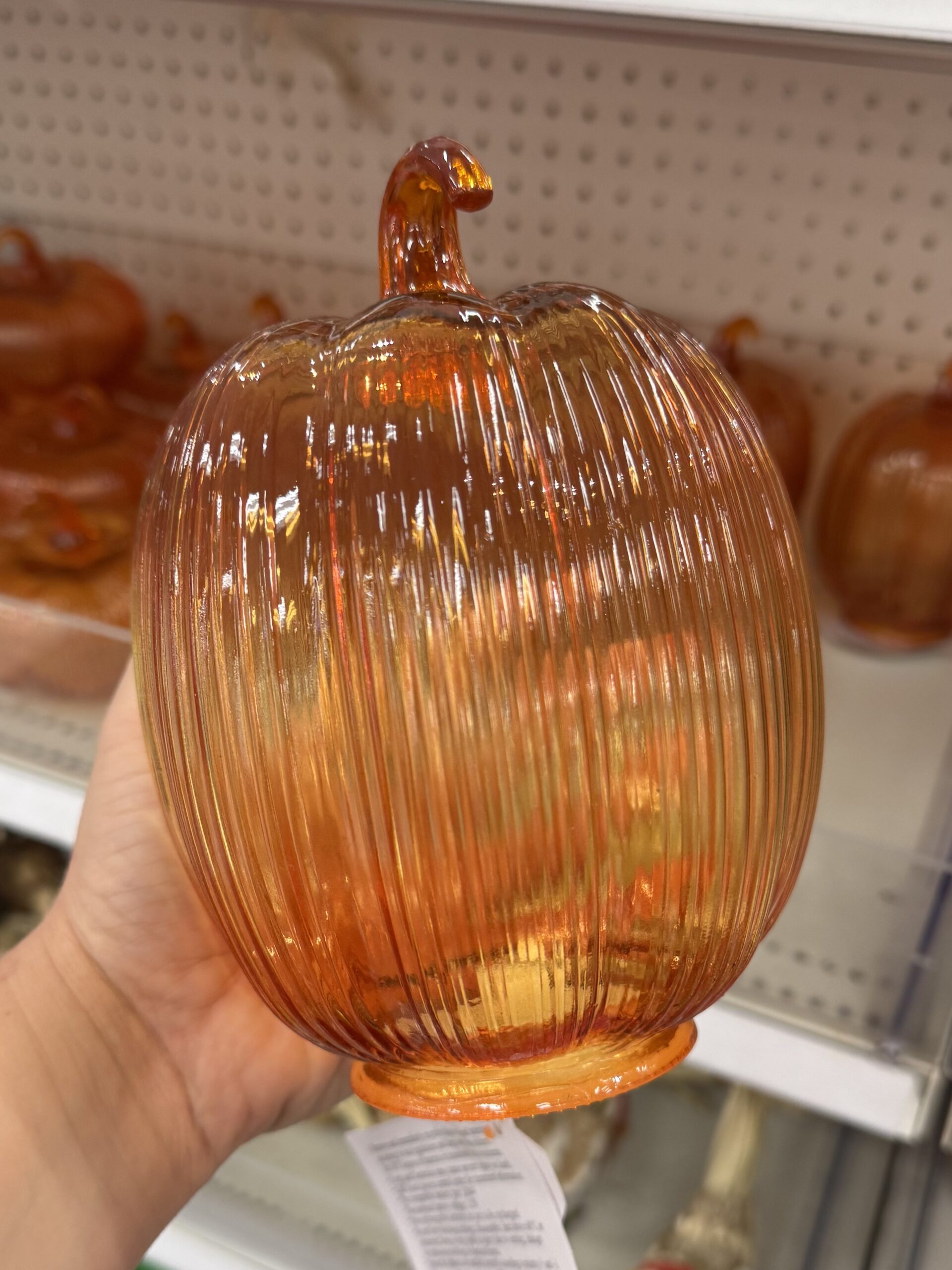 Threshold Glass Pumpkin Decor - in store