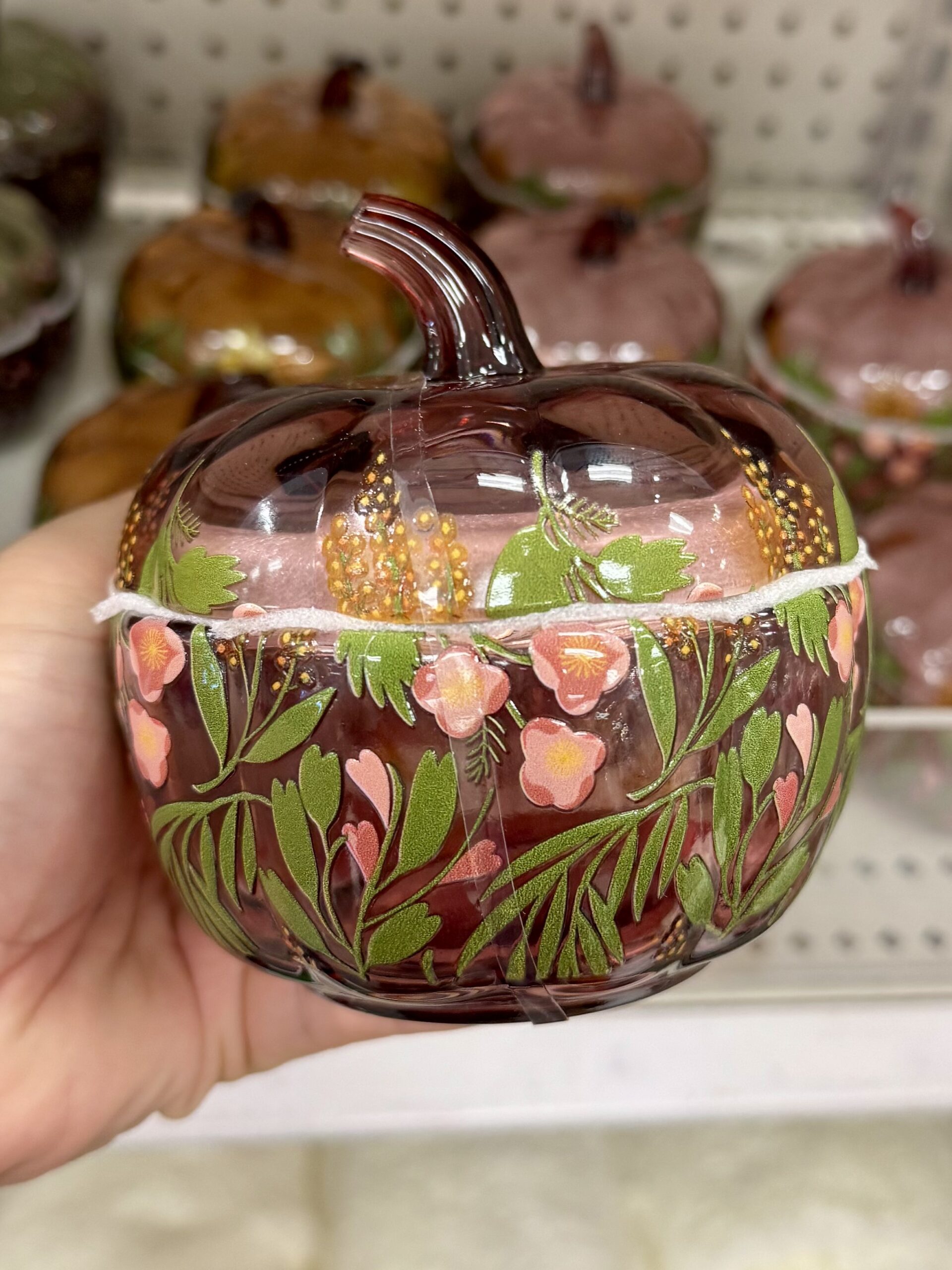 Threshold Glass Pumpkin Decor - in store