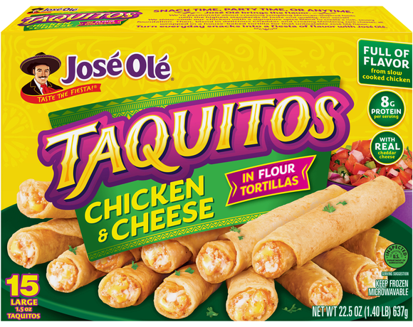 Jose Ole Chicken & Cheese Taquitos - 15 ct Frozen
