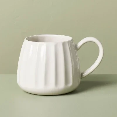 15 fl oz Stoneware Coffee Mug Sour Cream - Hearth & Hand™ with Magnolia