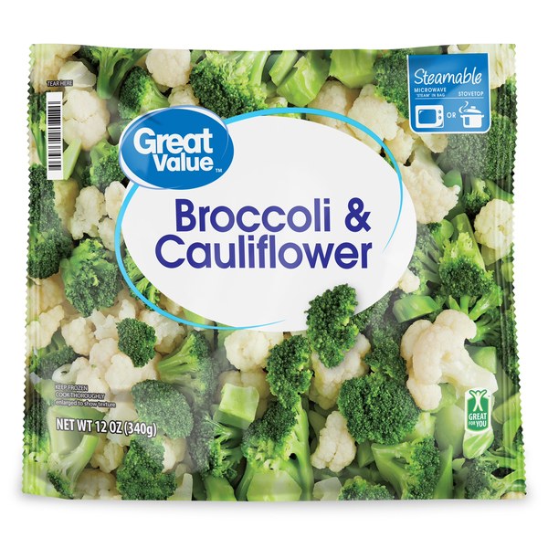 15. Frozen Broccoli or Broccoli-Cauliflower Blend — About $1.25–$3
