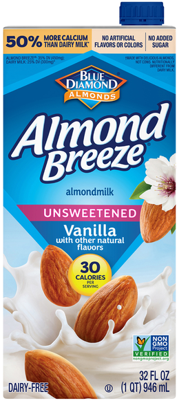 Almond Breeze Unsweetened Vanilla Almondmilk Shelf Stable