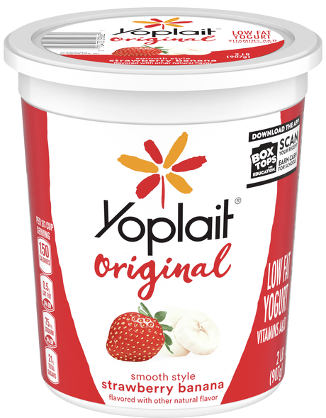 Yoplait Original Low Fat Strawberry Banana Yogurt