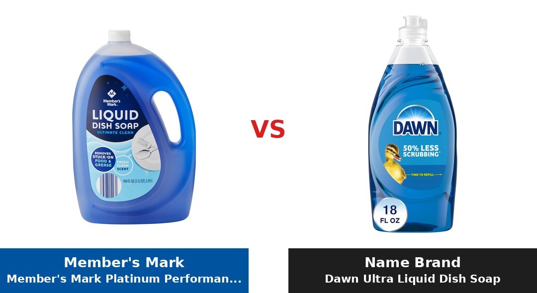 Member's Mark Platinum Performance Liquid Dish Soap (Member's Mark) vs Dawn Ultra Liquid Dish Soap comparison
