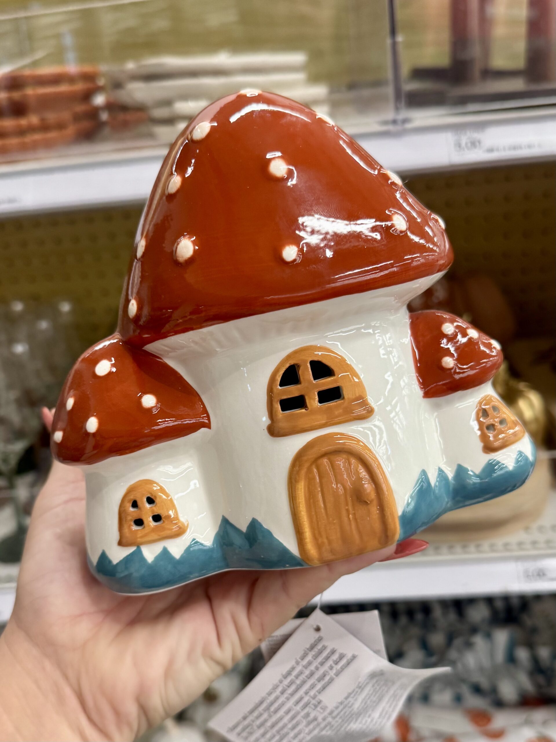 Mushroom House Decorative Figurine - in store
