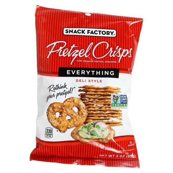 Everything Deli Style Pretzel Crisps - $1.25 - Snack Factory