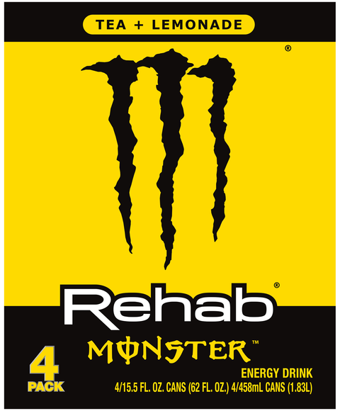 Monster Rehab Tea + Lemonade Energy Drink - 4 pk