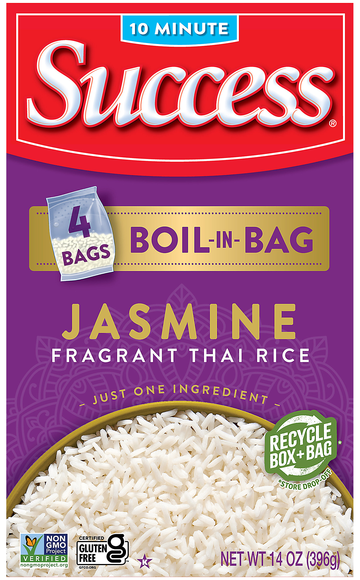 Success Boil-in-Bag White Jasmine Fragrant Thai Rice - 4 ct