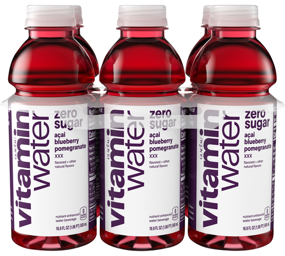 vitaminwater Zero Sugar XXX Acai-Blueberry-Pomegranate Enhanced Water 6 pk