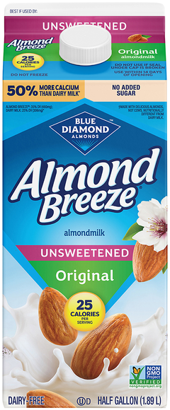 Blue Diamond Almond Breeze Unsweetened Original Almondmilk